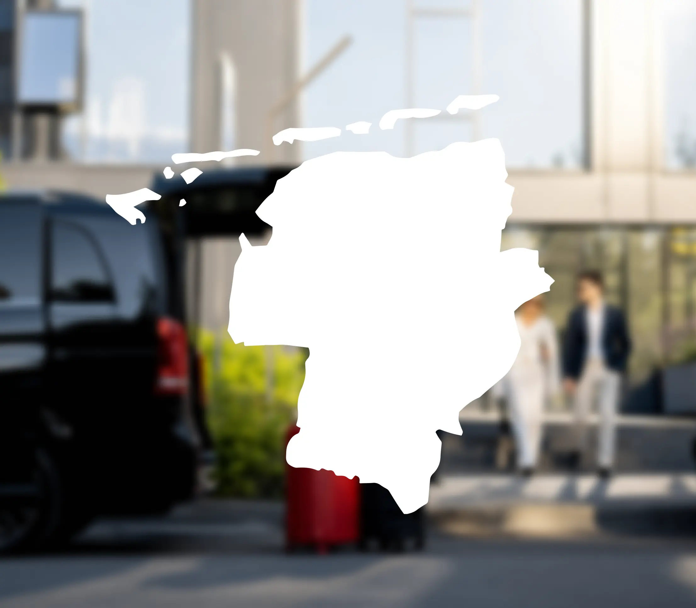 skybus Fahrzeug am Flughafen